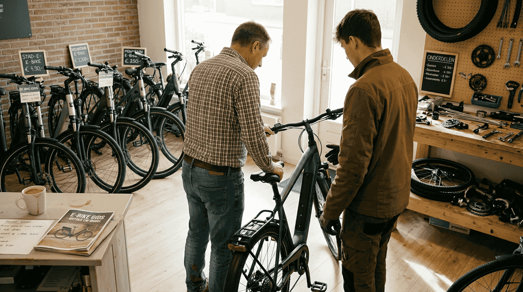 Bij de dealer kun je een e-bike uitproberen en krijg je persoonlijk advies over welke fiets het beste bij jou past.