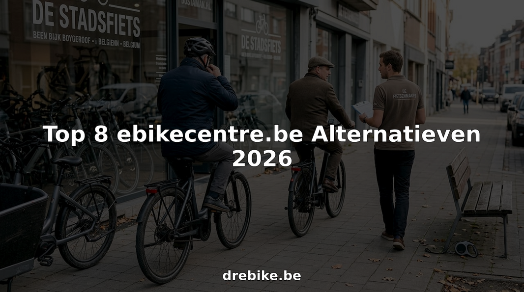 Belgische klanten maken proefritten op e-bikes voor de winkel
