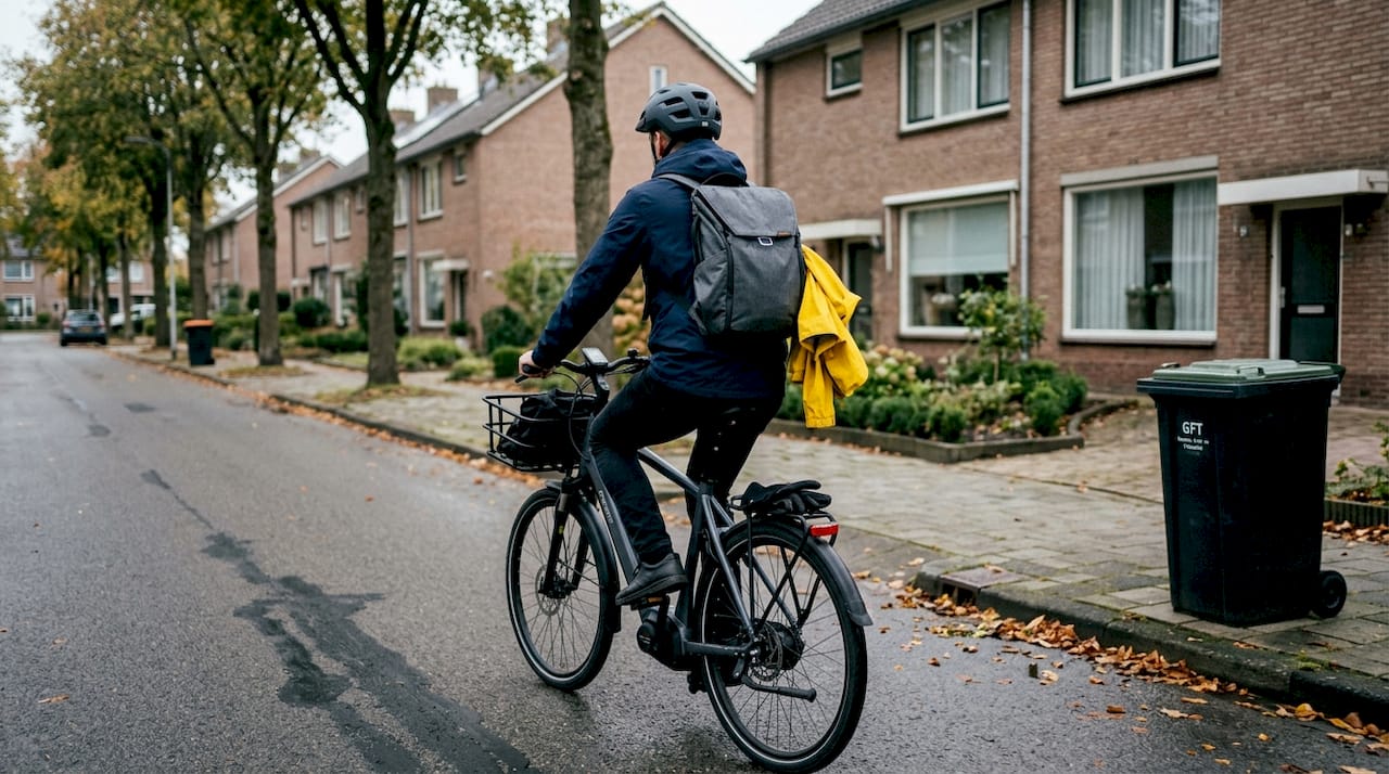 Man scheurt met speed pedelec door de wijk