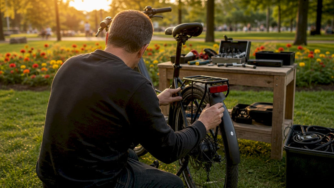 Controleer het achterspatbord van je fiets