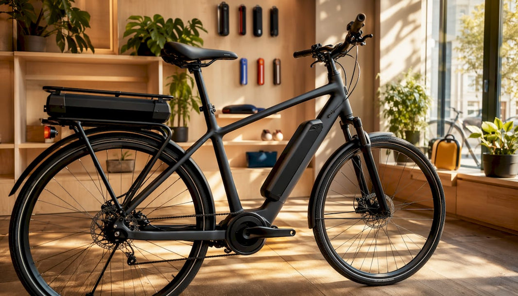 Op onze showroommodellen vind je drie verschillende typen accu’s voor de e-bike.
