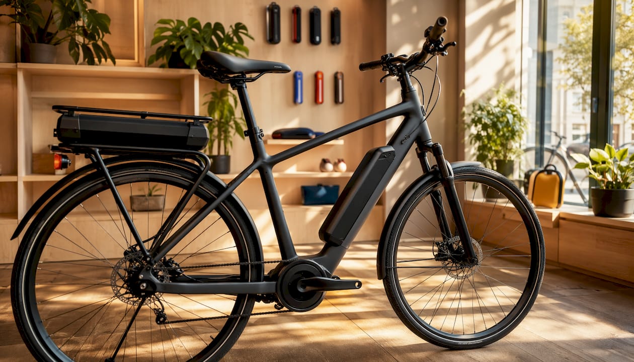 Op onze showroommodellen vind je drie verschillende typen accu’s voor de e-bike.