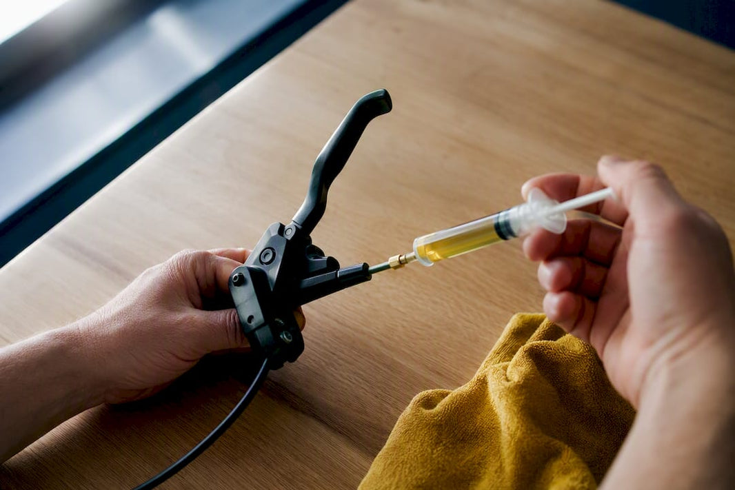 Hydraulische fietsrem ontluchten