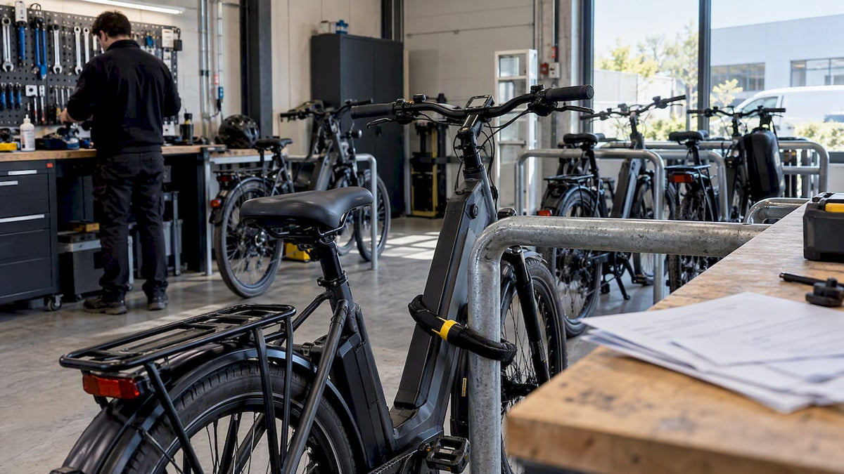Bedrijfs-e-bikevloot veilig gestald in de bedrijfsstalling